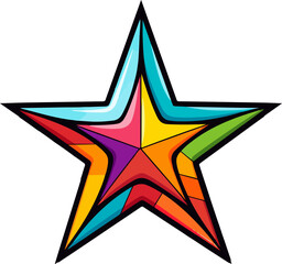 Obraz premium star vector illustration isolated on transparent background. 