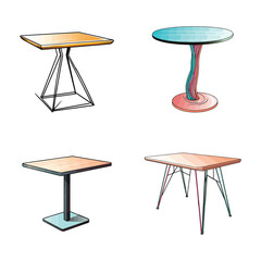 table vector illustration isolated on white background. 
