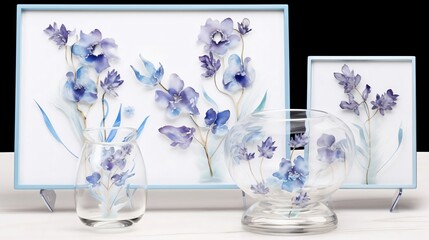 flowers in glass