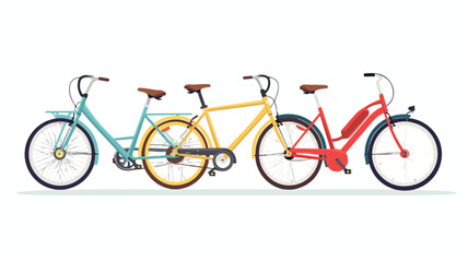 Electric bikes collection - Set of vector.