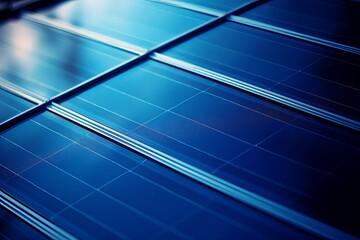 Close-up aerial view of solar panel captured by a drone