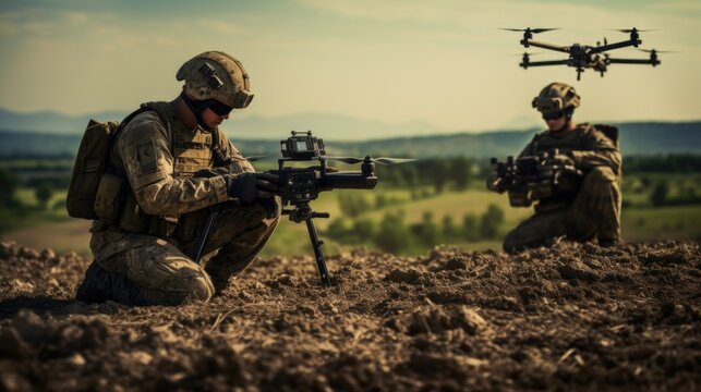 drone operator soldier on a war or counterterroristic operation