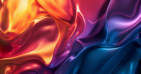 Abstract liquid silky dark purple and orange background