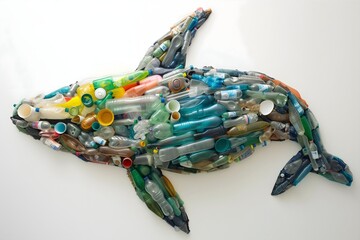 Recycled Plastic Whale Sculpture