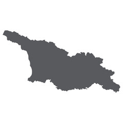 Georgia map. Map of Georgia in grey color