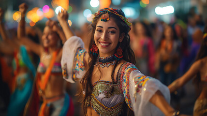 Obraz premium Traditional close up photo of a woman 