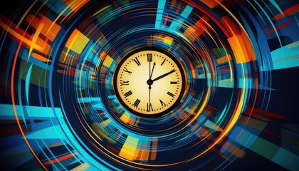 droste effect background. abstract design for concepts related to time, deadline - obrazy, fototapety, plakaty