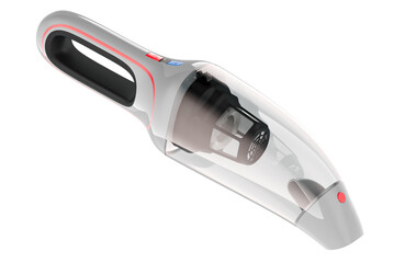 Handheld Vacuum Cleaner, Cordless Vacuum Cleaner. 3D rendering isolated on transparent background