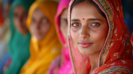 Traditional close up photo of a woman 