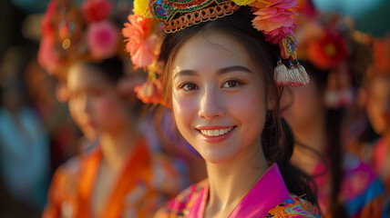 Fototapeta premium Traditional close up photo of a woman 