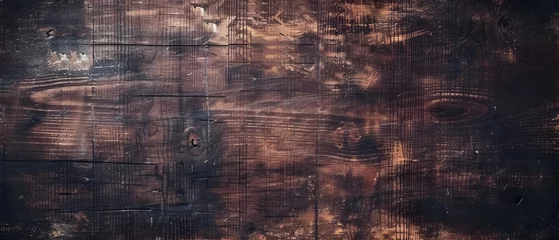 Gordijnen Old Grunge Dark Textured Wooden Background Surface of the Old Brown Wood Texture © Korey