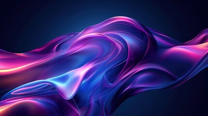 Abstract and fluid visual impression of a flowing, silky fabric on a dark background.