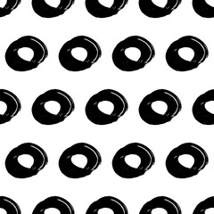 Seamless pattern with sketch circles shape