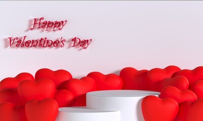Card with greetings for St. Valentine's Day