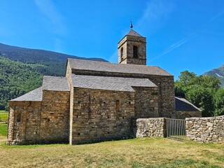 Church of Barruera belonging to the architectural group of Romanesque churches of the Vall de Bo&iacute; de Lleida, declared a World Heritage Site by UNESCO
