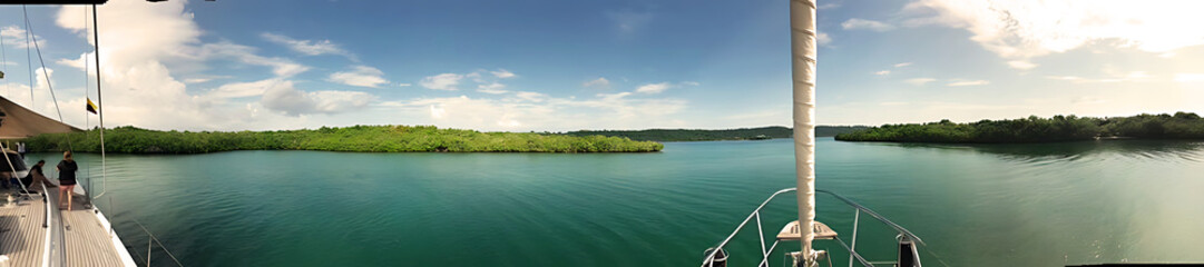 lake and mountains