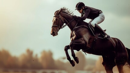Race horses with jockeys on the home straight
