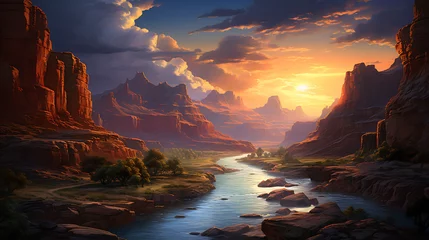 Outdoor-Kissen grand canyon sunset © Muhammad
