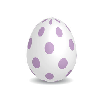 3D Easter egg with lilac dots