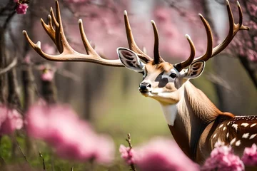 Zelfklevend Fotobehang Antilope deer in the woods