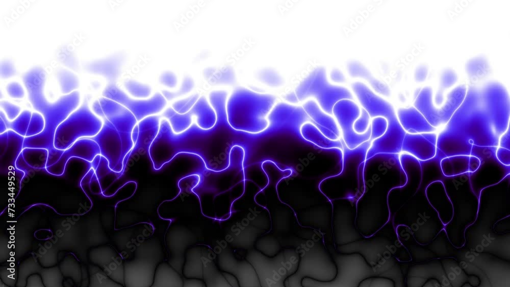 Leinwandbilder Abstract looping 4k video. Seamless abstract blue wavy psychedelic background for loop playback. Glowing energy moving texture