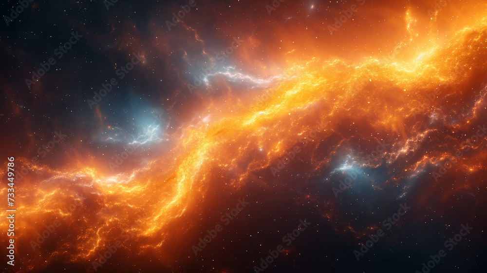 Canvas Prints galactic flames in space