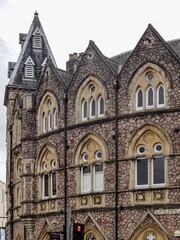 Cardiff, Wales, UK- August, 17, 2013: view of old building. Selective focus