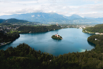 Lake bled viewpoint landscape