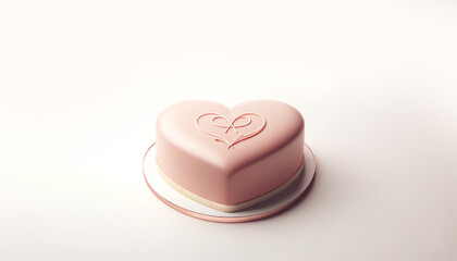 Obraz na płótnie Canvas Valentines day love romantic heart cake