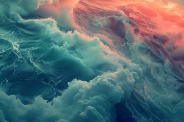 Fototapeten colorful waves background © StockUp