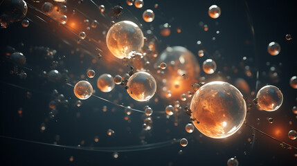 Spherical particles dancing in zero gravity, 