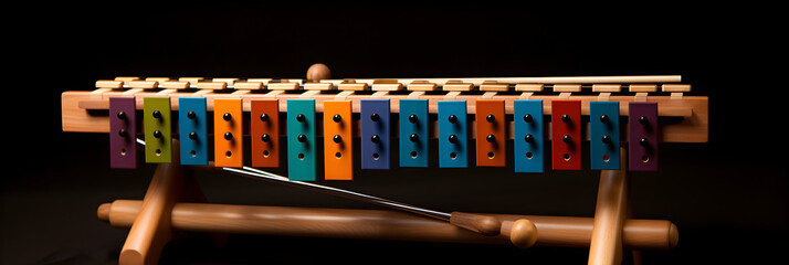 Artistic View of EF Xylophone Awaiting the Maestro's Touch: The Spirit of Percussive Melodies