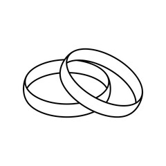 Wedding bands or wedding rings in vector