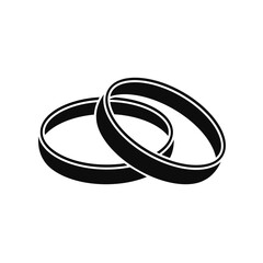 Wedding bands or wedding rings in vector
