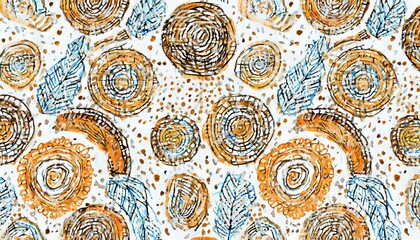 abstract African boho art pattern