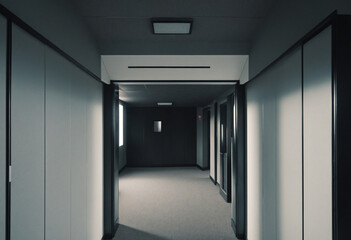 modern room with corridors