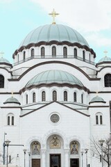 Fototapeta na wymiar Orthodox church of st sava in Belgrade in Serbia 