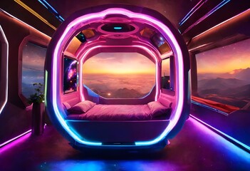 Dreamy Space Escapes: Sleeping Pods Redefining Space Tourism - obrazy, fototapety, plakaty