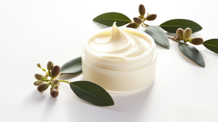 Fototapeta na wymiar Daily, beauty care cosmetic. Cream with extract of Jojoba