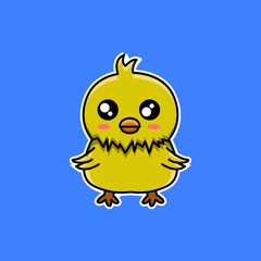 cute vector design illustration of a chick