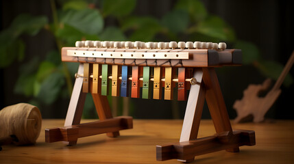 Artistic View of EF Xylophone Awaiting the Maestro's Touch: The Spirit of Percussive Melodies