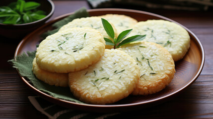 Cleavers, crispy and fluffy rice cookies from Japan.