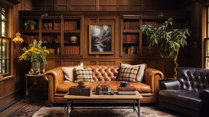 Vintage Charm: Cozy Living Room with Time-Worn Elegance and Heirloom Pieces