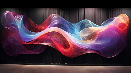 Schilderijen op glas visualization of fractal waves © Muhammad
