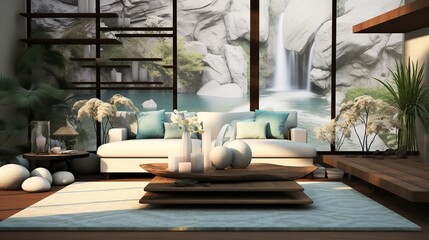 Serene Retreat: Zen Inspired Living Room for Mindfulness and Harmony