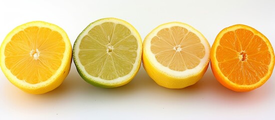 Obraz premium Vibrant and Juicy Lemons: A Burst of Color and Zesty Refreshment from Juicy, Different, Colored Lemons