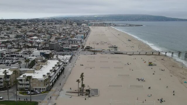 Hermosa beach pier City in Los Angeles California USA 1 October 2023