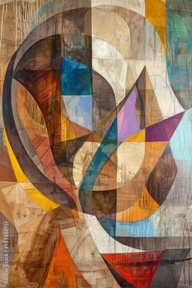Poster vibrant strokes of color dance across a canvas, capturing the essence of a flower in a modern and ab