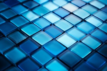 background of tiled mosaic in blue shades
