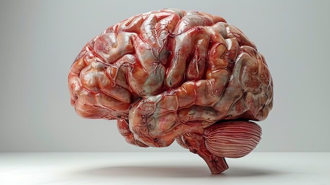 A realistic 3D image of the lobes of the human brain reveals the complexity and organization of crucial brain structure. Detailedly rendered lobe of the brain's incredible architecture.